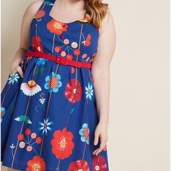 Modcloth Dresses & Skirts - Biking Through Brussels in Folksy Floral